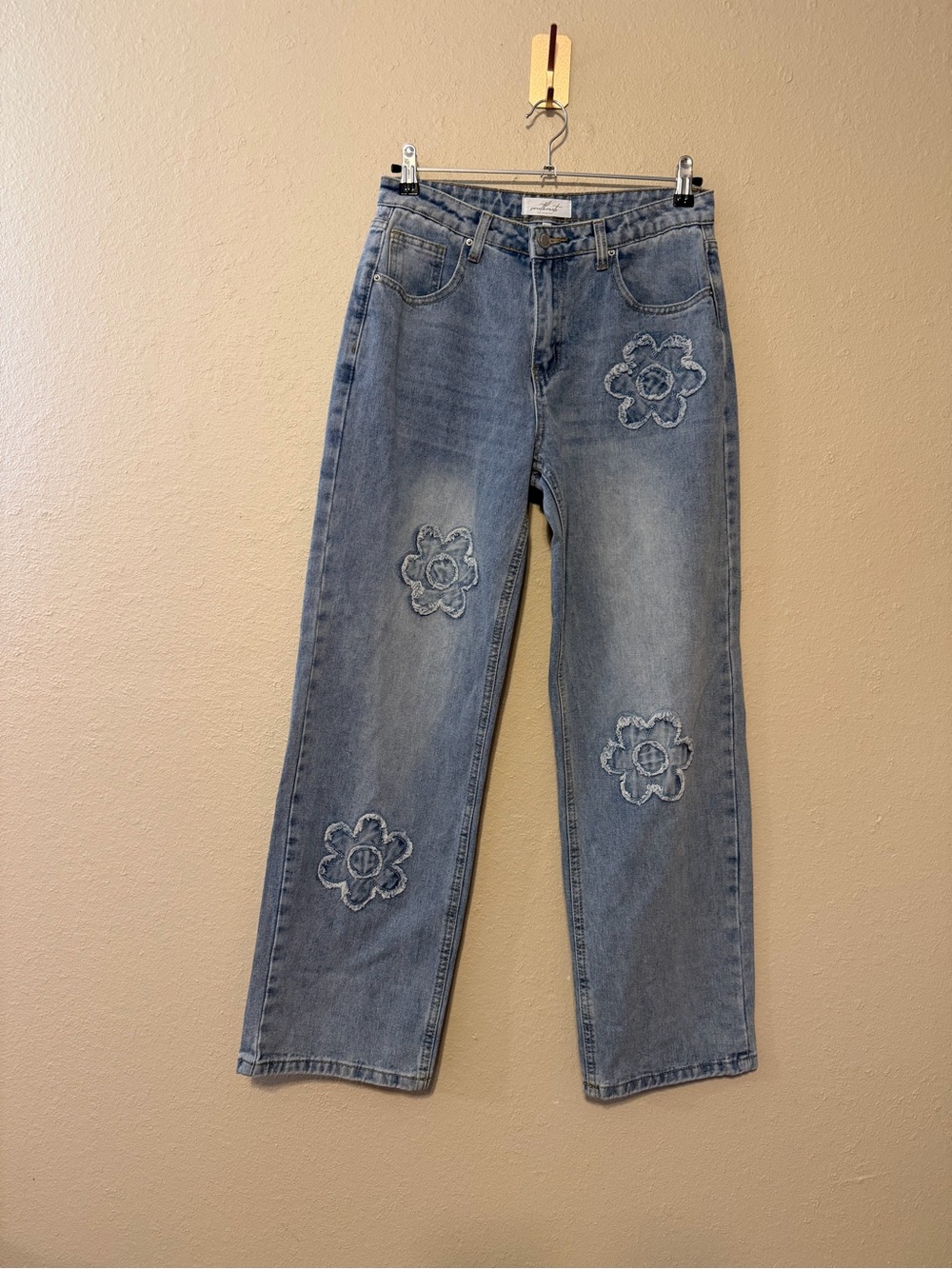 Sweethearts Los‎ Angeles Flower Patchwork Light Wash Jeans Size 29